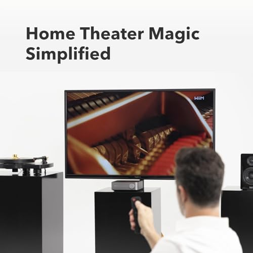 WiiM Amp: Multiroom Streaming Amplifier with AirPlay 2, Chromecast, HDMI & Voice Control – Stream Spotify, Amazon Music, Tidal & More - Space Gray