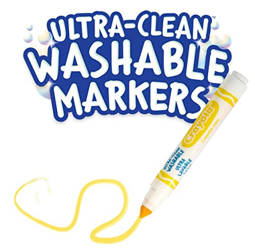 Crayola Ultra Clean Washable Markers (12 Boxes), Bulk Markers for Kids, 10 Broad Line Markers, Gifts for Girls & Boys, 4+