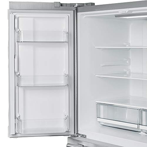 Forno Moena 36" Inch W. Refrigerator and Freezer with 19.2 cu.ft Total Capacity - French Door Counter Stainless Steel Freestanding Fridge with Ice Maker, Child Safety Lock and Touch Control