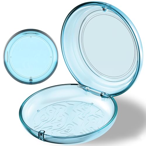 Orthodontic Storage Case Dental Appliance Box Transparent Retainer with Magnetic Clasp Holder for Braces Mouthguards Night Guards Dustproof