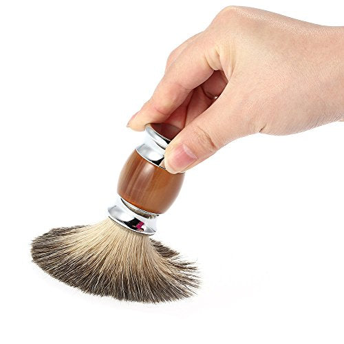 Professional Pure Badger Hair Shaving Brush Resin Handle Barber Salon Men Facial Beard Cleaning Appliance Shave Tool Shaving Razor Brush