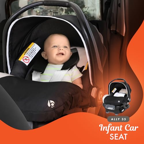Baby Trend Sit N Stand Easy Fold Travel Double Baby Stroller and Single Infant Car Seat Travel System with Safety Harnesses and Cover, Khaki
