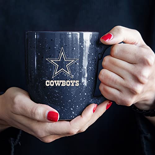 Rico Industries NFL Football 16 oz Team Color Laser Engraved Speckled Ceramic Coffee Mug (Pick Your Favorite Team)