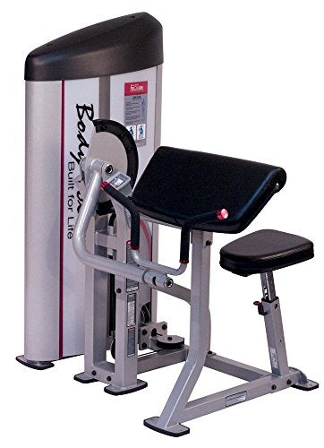 Body-Solid (S2AC-2) Pro Clubline Bicep Preacher Curl Machine for Home and Commercial Gym with Multi Grip Revolving Handle Bar, Strength Training Equipment for Upper Body with 235lb Weights Stack