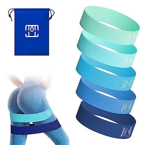 | Resistance Bands Set | 5 Resistance Loop Levels | Fitness Elastic Bands for Exercise, Gym, Yoga, Training | Workout Pull Up Bands | (Pack of 5)