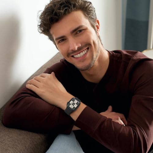 Sport Band Compatible with Apple Watch Band 44mm 40mm 45mm 42mm 38mm 41mm 49mm, Soft Silicone Waterproof Replacement Strap for iWatch Apple Watch Series 9 8 7 6 5 4 3 2 1 SE Ultra Women Men