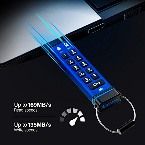 iStorage datAshur PRO 32 GB | Encrypted USB Memory Stick | FIPS 140-2 Level 3 Certified | Password protected | Dust/Water Resistant | IS-FL-DA3-256-32