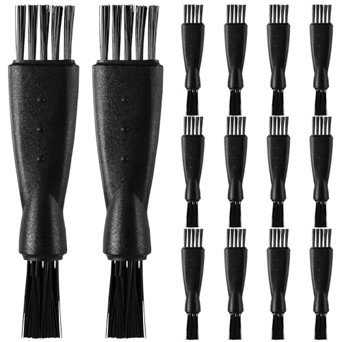 15pcs Double Ended Shaver Cleaning Brush, Small Plastic Hair Remover Cleaner, Multifunctional Razor Cipper Brush for Cleaning Various Small Home Appliances-Black