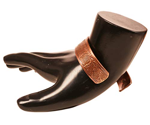 Touchstone Handcrafted Healing Copper Bracelet Hand Forged with Solid and High Gauge Tibetan Style Engraved Cuff Jewelry For Women Men