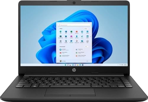 hp 14" Portable Laptop (Include 1 Year Microsoft 365), HD Display, Intel Quad-Core Processor, 16GB RAM, 128GB Storage, Wi-Fi 6, Webcam, HDMI, Windows 11 Home, Black