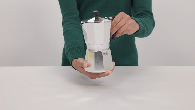 Primula Stovetop Espresso Maker and Handheld Electric Milk Frother Gift Set, Moka Pot for Classic Italian and Cuban Coffee, Cafetera, 6 Espresso Cups, Silver