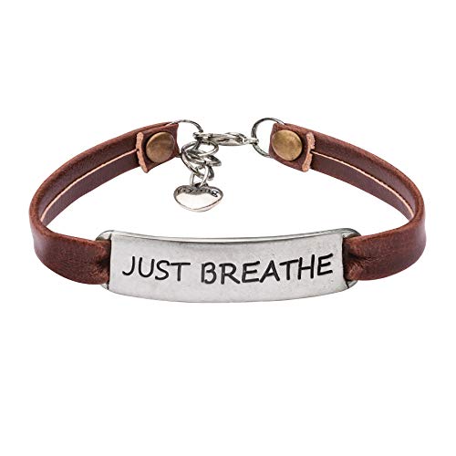 Yiyang Christian Gifts Leather Bracelet for Women Teens Inspirational Faith Bible Verse Religious Jewelry Christmas Birthday Baptism Gift for Women Girls