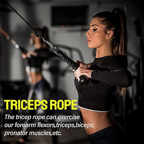 Weight Cable Pulley System Gym, Upgraded Fitness LAT and Lift Pulley System Attachments for LAT Pull Down, Biceps Curl Workout, Tricep, Arm and Leg Exercise Home Gym Equipment. (Gravity Pulley Set)