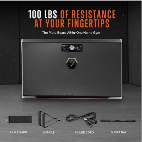 SQUATZ Pluto Home Smart Gym - 100lbs of Resistance - All-in-One Digital Gym Machine, WiFi and Bluetooth Enabled, Home Gym Equipment for Full Body Workouts
