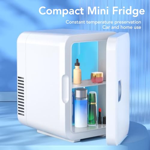 Mini Fridge, 6L Portable Makeup Fridge for Bedroom, USB Powered Portable Cooler Warmer Personal Refrigerator for Skincare Beverage Food Medication Home Office Car