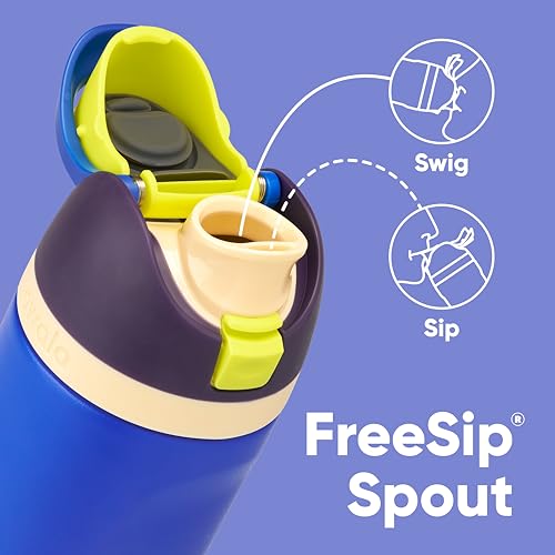 Owala Kids FreeSip 16oz Insulated Water Bottle and 12oz Insulated Tumbler Bundle with Straws, Spill Resistant Lids, BPA-Free