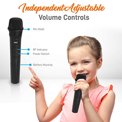 Pyle Wireless 600W Portable PA Speaker System - Bluetooth Compatible, Rechargeable Battery Powered Outdoor Stereo Speaker Microphone Set with 30-Pin iPod Dock, Wheels, and 1/4" to AUX RCA Cable
