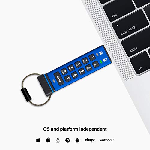 iStorage datAshur PRO 32 GB | Encrypted USB Memory Stick | FIPS 140-2 Level 3 Certified | Password protected | Dust/Water Resistant | IS-FL-DA3-256-32