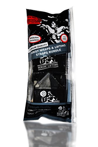 Wrist Wraps + Lifting Straps Bundle (2 Pairs) for Weightlifting, Cross Training, Workout, Gym, Powerlifting, Bodybuilding - Support for Men/Women, Avoid Injury During Weight Lifting