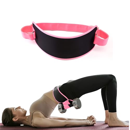 CoreVibe Exercise Hip Thrust Belt, Easy to Use with Kettlebells, Dumbbells or Plates, Adjustable for the Gym, Home or On the Go, Heavy & Light Weight Lifting, Glute Workout Equipment, Unisex