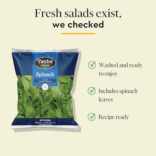 Taylor Farms Spinach, 9 oz Bag