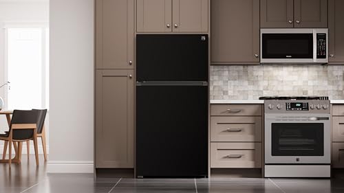 Kenmore 33 in. 20.4 cu. ft Capacity Refrigerator/Freezer with Full-Width Adjustable Glass Shelving, Humidity Control Crispers, Ice Maker, ENERGY STAR Certified, Black