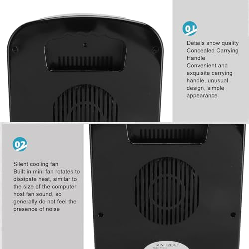 Mini Portable Compact Personal Fridge Cools & Heats, 6 Liter Capacity Compact Mini Refrigerators for Food, Drinks, SkinCare, Office Desk(US Plug AC 110V)