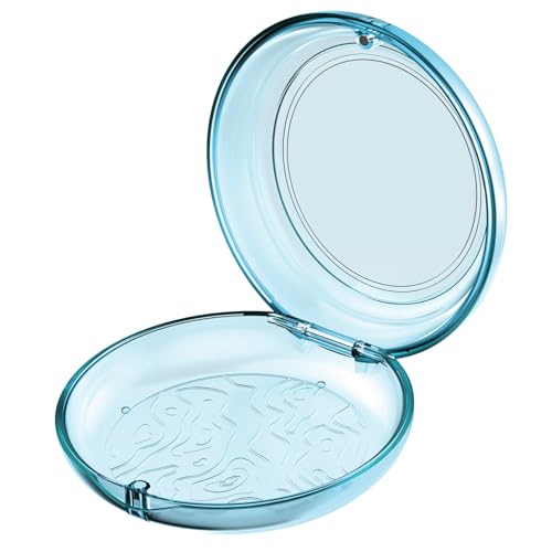 Orthodontic Storage Case Dental Appliance Box Transparent Retainer with Magnetic Clasp Holder for Braces Mouthguards Night Guards Dustproof