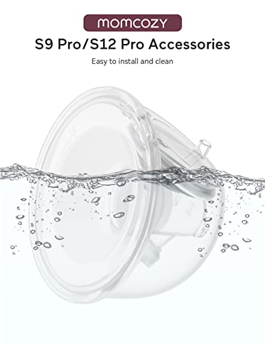 Momcozy Original S9 Pro/S12 Pro Replacement Accessories, Only Compatible with Momcozy S9 Pro/S12 Pro Breast Pump NOT for S9/S12 (Full Set Collector Cup with 24mm Single-Sealed Flange,180ml, 1 Pack)