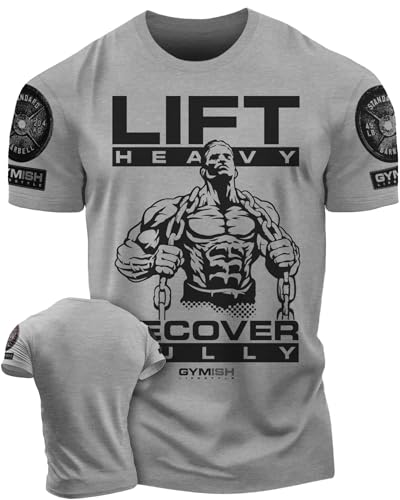 Lift Heavy Recover Fully T-Shirts for Workout, Funny Gym Shirt for Men