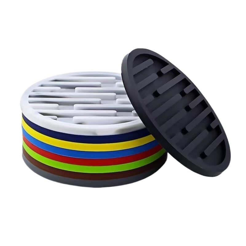 10 cm PVC mat, round heat-resistant tea coaster, coffee cup, tea cup, mug coaster to prevent furniture and tabletop damage, choice for home decoration bar living room kitchen, holiday, housewarming gi