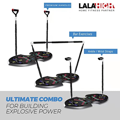 Upgraded Push Up Board: Multi-Functional Push Up Bar with Resistance Bands, Portable Home Gym, Strength Training Equipment, Push Up Handles for Perfect Pushups, Home Fitness for Men and Women