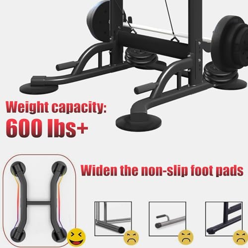 Power Tower Pull Up Bar for Home Gym, Multi-Function Pull Up Bar Stand Dip Bar Station, Adjustable Height Workout Dip Station Strength Training Fitness Equipment