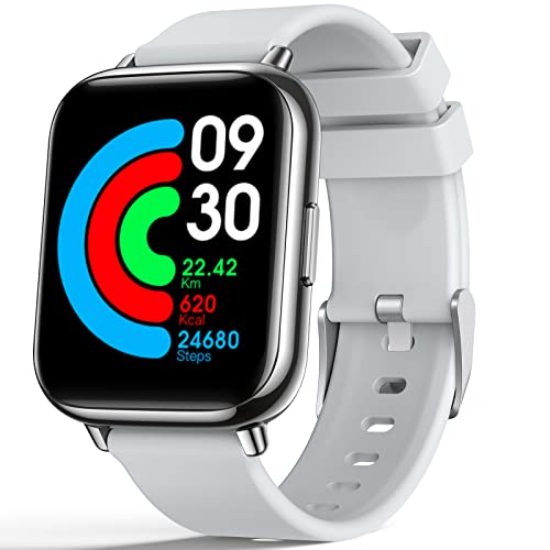 AGPTEK Smart Watch, 1.69"(43mm) Smartwatch for Android and iOS Phones IP68 Waterproof Fitness Tracker Watch Heart Rate Monitor Pedometer Sleep Monitor for Men Women