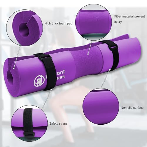 J Bryant Fitness Barbell Pad Kit with Ankle Straps for Cable Machine Resistance Hip Band for Booty Workout and Weight Lifting Straps, Thick Squat Pad with Bag for Hip-Thrusts, Squats, and Bench Press