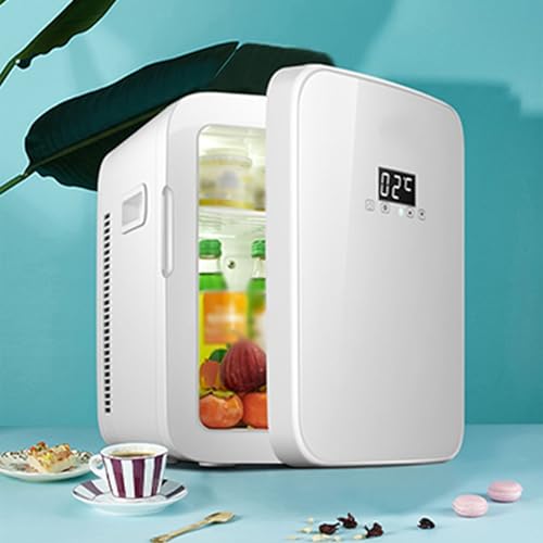 Compact Refrigerator, Mini Portable White Personal Fridge, Thermoelectric Small Fridge for Skincare, Snacks, Food, Cosmetic