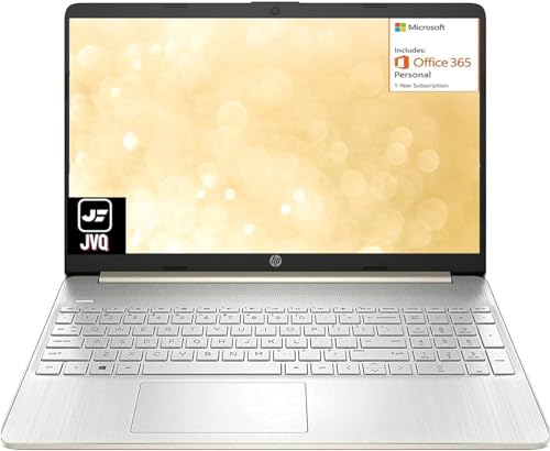 HP hp Newest 15.6'' HD Display Laptop, AMD Athlon Silver 3050U(up to 3.2GHz,Beat i3-8130U), 16GB RAM,256GB SSD, 1-Year Office365, WiFi, Bluetooth, HDMI, Webcam, Windows 11, Pale Gold