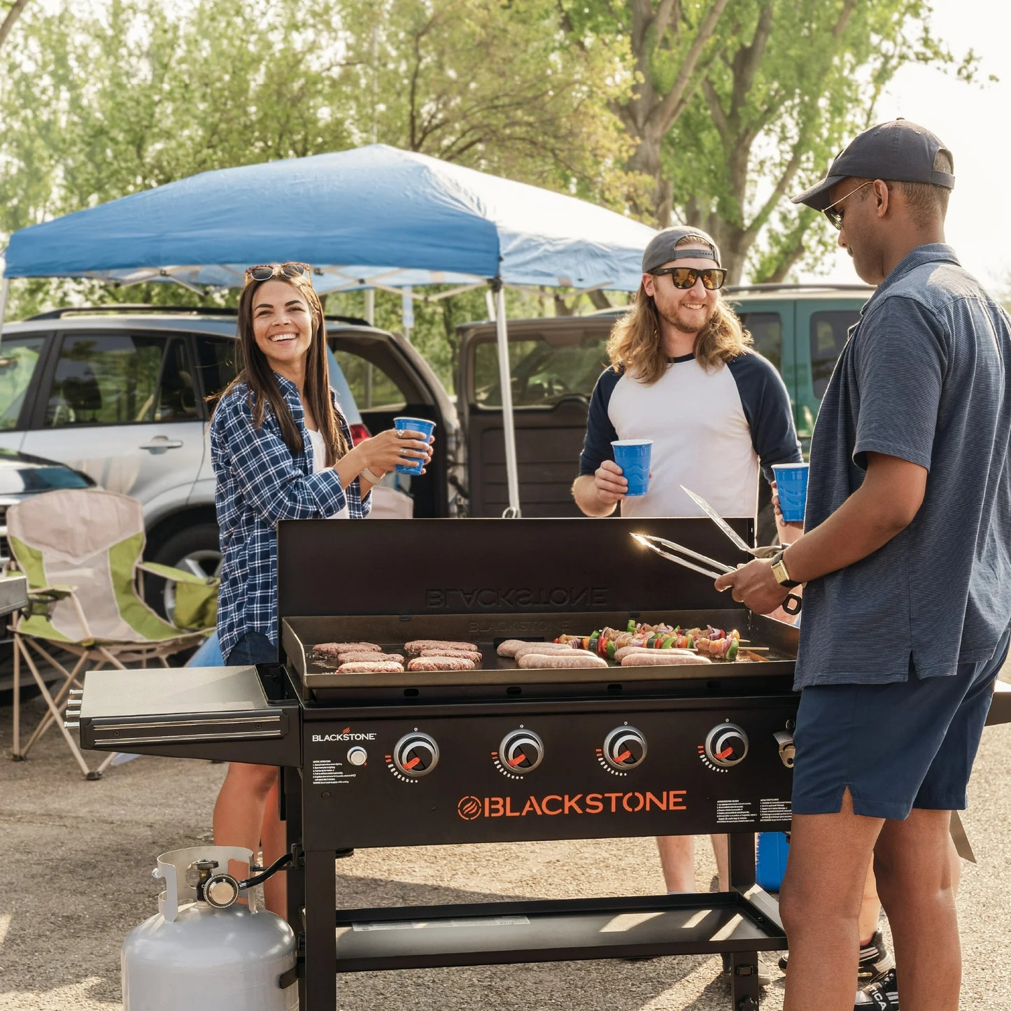 Blackstone Original 4-Burner 36" Propane Omnivore Griddle with Hard Cover