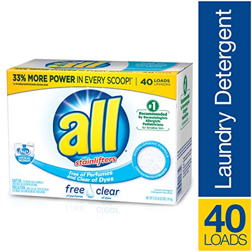 All Powder Laundry Detergent, Free Clear for Sensitive Skin, 52 Ounces, 40 Loads