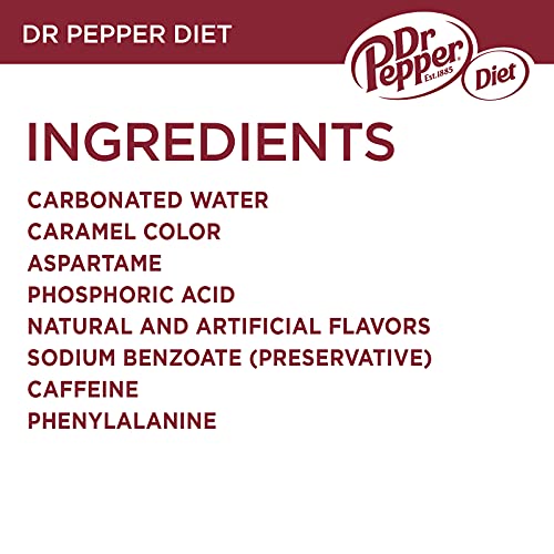 Diet Dr Pepper Soda, 12 fl oz cans (Pack of 12)