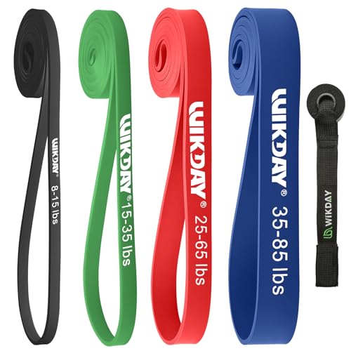 Resistance Bands, Pull Up Bands, Workout Bands for Exercise, Thick Heavy Resistance Band Set with Door Anchor, Elastic Bands for Body Stretching, Crossfit Training at Home/Gym for Men & Women