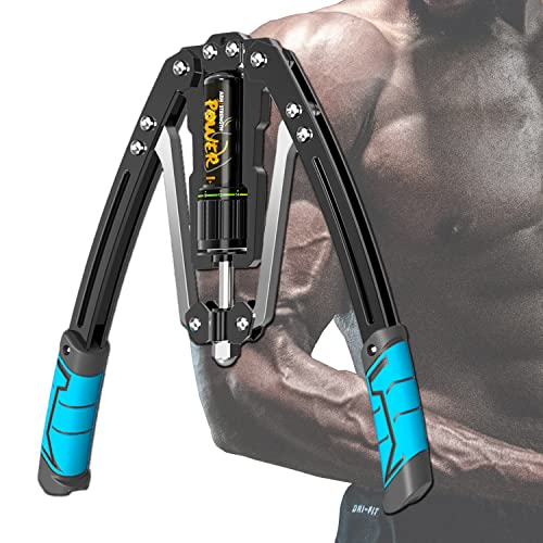Arm Exercise Equipment Chest Workout - Hydraulic Power Twister 10 Gears Adjustable 22-440lbs,Chest Exerciser for Men,Arm Workout Equipment,Thick Steel Wear-Resistant, Non-Slip Handle PU Rubber