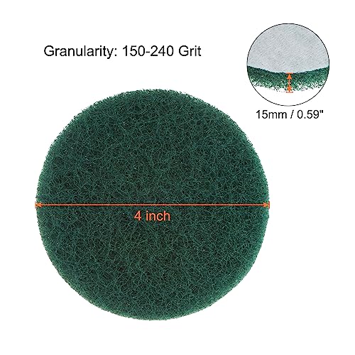 8pcs Drill Power Brush 4 Inch Tile Scrubber Scouring Pads 150-240 Grit for Bathroom Kitchen Household Cleaning