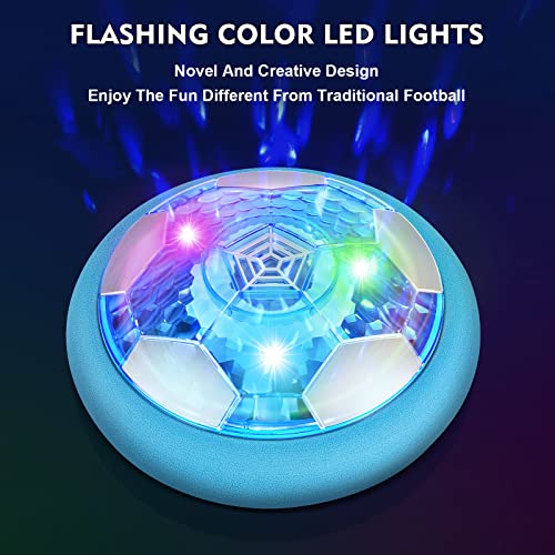 Hover Soccer Ball Set with 2 Goals, Rechargeable Indoor Air Floating Soccer Ball with LED Light and Foam Bumper, Perfect Birthday Xmas Gifts for Age 3 4 5 6 7 8-12 Year Old Kids Boys Girls