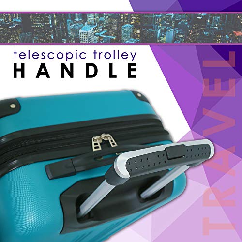 Travelers Club Chicago Hardside Expandable Spinner Luggages, Teal, 20" Carry-On