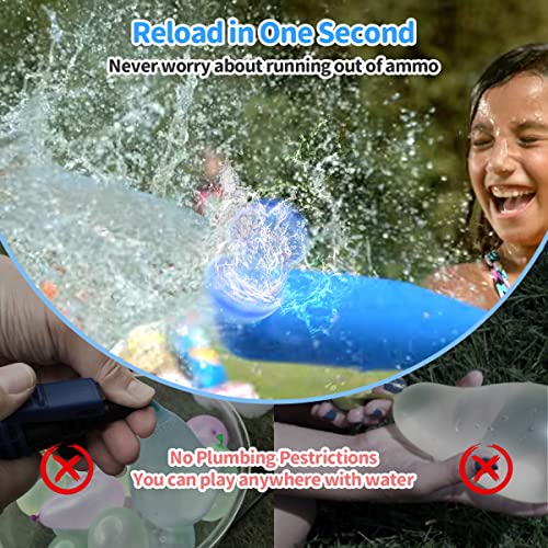 【8 Pack】Magnetic Reusable Water Balloons Fast Refillable for Kids Outdoor Activities, latex-free Kids Pool Beach Bath Toys, Self-Sealing Water Bomb Quick Fill for Summer Games