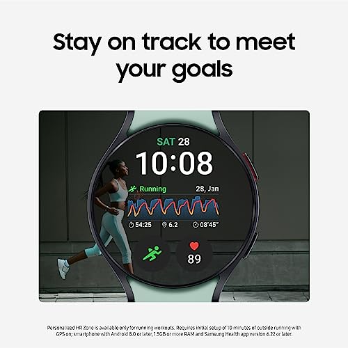 SAMSUNG Galaxy Watch 6 44mm Bluetooth Smartwatch, Fitness Tracker, Personalized HR Zones, Advanced Sleep Coaching, Heart Monitor, BIA Sensor, Health Wellness Insights, Big Screen, US Version, Graphite