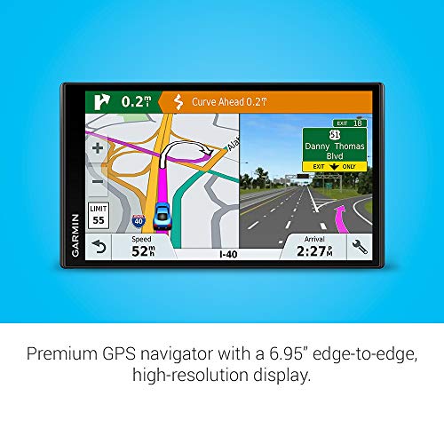 Garmin DriveSmart 65 with Amazon Alexa, Built-In Voice-Controlled GPS Navigator with 6.95” High-Res Display