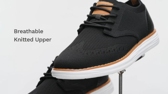 Bruno Marc Men's KnitFlex Craft Mesh Oxfords Sneakers Casual Dress Lace-Up Lightweight Walking Shoes