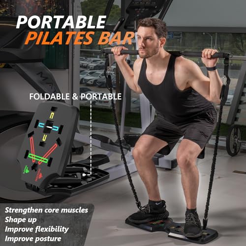 AERLANG Push Up Board, Portable Multi-Function Foldable 10 in 1 Push Up Bar, Push up Handles for Floor,Professional Push Up Strength Training Equipment
